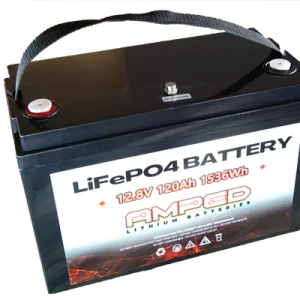 AMPED - LITHIUM BATTERY WITH BLUETOOTH - 120AH 12.8V